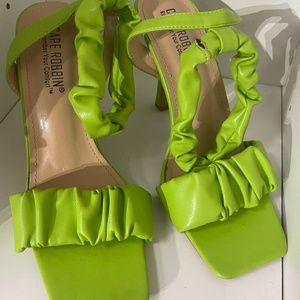 Key lime ankle strap heel
